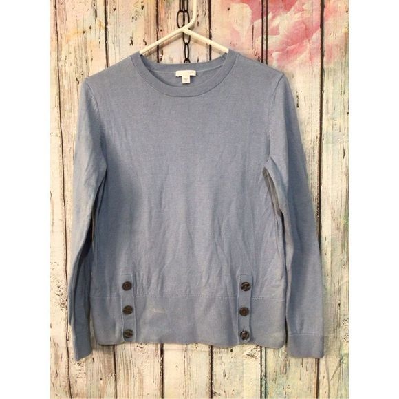 J. Jill Powder Blue Sweater With Button Accents Size XS 🌸 - Picture 3 of 11